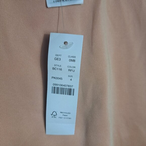 NWT J. Crew Long-Torso Ruched V-Neck One-Piece Swim Radiant Fuchsia Pink Size 4 - Picture 11 of 11